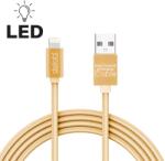 Delight Cablu date incarcare iPhone lightning lumina LED 1m Delight auriu (55442I-G) - pretexpert