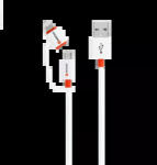 SKROSS Cablu USB Skross Essentials Line 2 in 1 cu conector micro USB - lightning alb 1m (CABLE-USB/UUSB/L-1.0WE-SKRS) - pretexpert