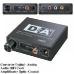  Adaptor TOSLINK RCA - 2x RCA +Jack 3.5 mm si amplificare semnal (028-178)