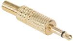  Mufa Jack 3.5 mm mono tata metal aurit pe fir cu protector cablu (WTY0013)