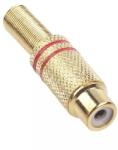  Mufa RCA mama metal auriu inel rosu (GNI0069B)