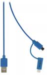Valueline Cablu alimentare si sincronizare albastru USB 2.0 A tata - micro B tata cu adaptor lightning 1m cupru Valueline (VLMP39400L1.00) - pretexpert