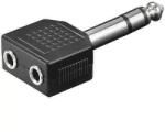 Goobay Adaptor Jack 6.35 mm la 2x 3.5 mm mama stereo Goobay (11103) - pretexpert