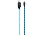 Well Cablu date incarcare micro USB 1m 2.1A Well flux de lumina albastra (CABLE-USB/UUSB-1BE03-WL) - pretexpert