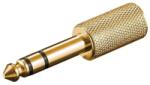 Goobay Adaptor JACK 6.35 mm tata stereo - 3.5 mm mama stereo Gold Goobay (11062) - pretexpert