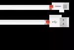 SKROSS Cablu USB - 2in1 Lightning micro USB alb 1m Skross Essentials Line (2.700202-E) - pretexpert