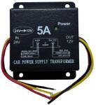  Convertor auto IN 24V intrare la OUT 12V /5A iesire (556) (24V/12V/5A)