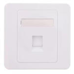 Well Capac priza RJ45 fara Keystone 1-port alb Well (LANWP-1P-WL) - pretexpert