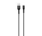 Well Cablu de date si incarcare micro USB 2.1A 1m Well negru (CABLE-USB/UUSB-1BK01-WL) - pretexpert