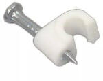 well Cleme clips fixare cablu rotund plastic cu cui 4mm alb 100buc Well (CLPR-4WE-WL) - pretexpert
