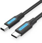 Vention Cablu USB2.0 mini 5pin mufa tata - USB C mufa tata nichelat 2m negru dublu ecranat 2A VENTION COWBH (COWBH) - pretexpert
