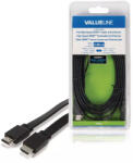 Valueline Cablu HDMI tata - HDMI tata plat 2m 4K High Speed cu Ethernet Valueline (VLVB34100B20) - pretexpert