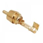  Mufa RCA tata contact aurit cablu 8mm inel rosu (05324PI)