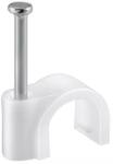 Goobay Cleme clips fixare cablu rotund plastic cu cui 4mm alb 100buc Goobay (17076)