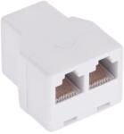  Adaptor RJ45 8P8C mama - 2x RJ45 8P8C mama alba TEL0022-2 (TEL0022-2)