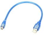  Cablu ecranat USB A la mini USB 30cm albastru USB-A/MINI-USB/30 (USB-A/MINI-USB/30)