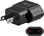 Goobay Adaptor de retea SUA/Japonia tata la Euro Europa mama 10A 2500W negru Goobay 45344 (45344)