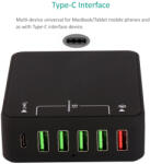  Incarcator retea max. 8A 5x USB USB QC3.0 +USB TYPE C si power (ALIM USB+USB C)