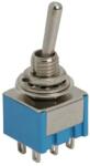 Goobay Comutator 2x ON-ON 6 pini 12.5x11.5x8.5mm cu retinere Goobay (10021)