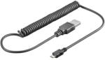 Goobay Cablu spiralat USB la micro USB 1m Goobay (62334) - pretexpert