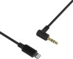  Cablu audio iPhone la mufa Jack 3.5 mm 50cm negru (028-273)