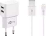 Goobay Incarcator dual Apple Lightning USB 2.4A 12W 1m alb Goobay (44979) - pretexpert