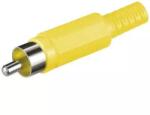 Goobay Mufa RCA tata cu protectie cablu din plastic galben Goobay (11602)