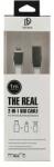  Cablu USB My-Magic 2in1 Micro USB sau Lightning alb 1m plat (IUCAX21ALB)