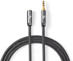 Nedis Cablu audio Jack stereo 3.5 mm tata - 3.5 mm mama Nedis 2m gri metal (CATB22050GY20) - pretexpert
