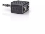 Nedis Splitter Jack audio 3.5 mm tata - 2x 3.5 mm mama negru Nedis (CAGB22945BK) - pretexpert