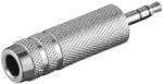 Goobay Adaptor Jack 3.5 mm stereo la 6.35 mm Jack stereo mama metal Goobay (12421) - pretexpert