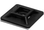 Somogyi Elektronic Set suporti coliere cablu 50buc 28x28mm negru utilizare in exterior/interior autoadeziv HOME (CTT 28BK)