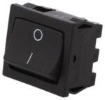 GBC Intrerupator buton comutator 6A-250V ON-OFF cu retinere IP20 22x20mm negru GBC 24.2347. 32 (24.2347.32)