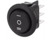 Canal Electronic Intrerupator ROCKER DP3T ON-OFF-ON 10A 250VAC Pozitii 3 cu retinere 20mOhm CANAL ELECTRONIC MR3-230-R6-BBNWC (MR3-230-R6-BBNWC)