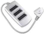  Cablu adaptor Scart Box cu 3 cai Scart 21 pini mama (ZLA0423)