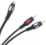 Cabletech Cablu adaptor RCA mama la 2x RCA tata 0.25m (KPO3871) - pretexpert