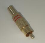 Goobay Mufa RCA tata metal inel rosu cablu 7mm Goobay (11616) - pretexpert