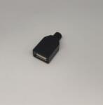  Mufa USB (2.0) TIP A mama pe cablu carcasa plastic negru (EL-2024)