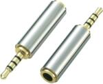  Adaptor Jack 4 pini 2.5 mm tata la 4 pini 3.5 mm mama metal (028-028)