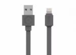 allocacoc Cablu alimentare/sincronizare USB - iPhone Lighting 1.5m plat 2.4A gri Allocacoc (USBCABLE BASIC Lightning Grey) - pretexpert