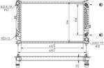 MTR Radiator racire apa, ulei Radiator apa, Piese MTR 13054805 - compatibil Audi (MTR13054805)