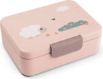 Done by Deer Lunchbox pentru copii cu compartimente Tiny Farm, roz (1256811)