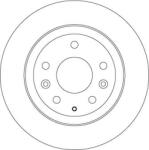 TRW Frana disc Disc frana TRW DF6807 - compatibil Mazda (TRWDF6807)