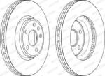 Ferodo Frana disc Disc frana Ferodo DDF2596C-1 - compatibil Audi (FERODODDF2596C1)