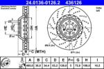 ATE Frana disc Disc frana ATE 24.0136-0126.2 (ATE24013601262)