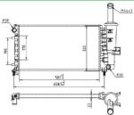 MTR Radiator racire apa, ulei Radiator apa, Piese MTR 13054802 - compatibil Fiat (MTR13054802)
