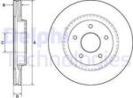 Delphi Frana disc Disc frana Delphi BG4283 - compatibil Renault, Nissan (DELPHIBG4283)