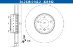 ATE 24.0136-0142.2 - Disc frana - Brake Disc - ATE-24.0136-0142.2 (ATE24013601422)