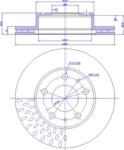Ferodo Frana disc Disc frana Ferodo DDF768C - compatibil Peugeot, Fiat, Citroën (FERODODDF768C)