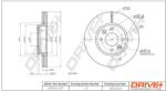 Dr! ve+ Frana disc Disc frana Dr! ve+ DP1010.11. 1577 - compatibil Renault, Mercedes-Benz, Dacia, Lada - Dr! ve+ (DRVEDP1010111577)